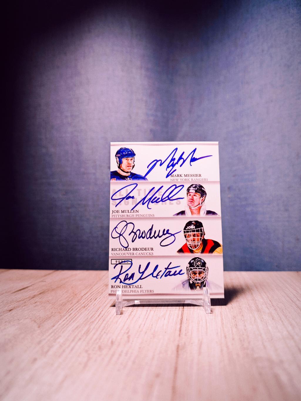 Turbo Flawless Signatures Messier/Mullen/Brodeur/Hextall/Bossy/Sakic/Bure