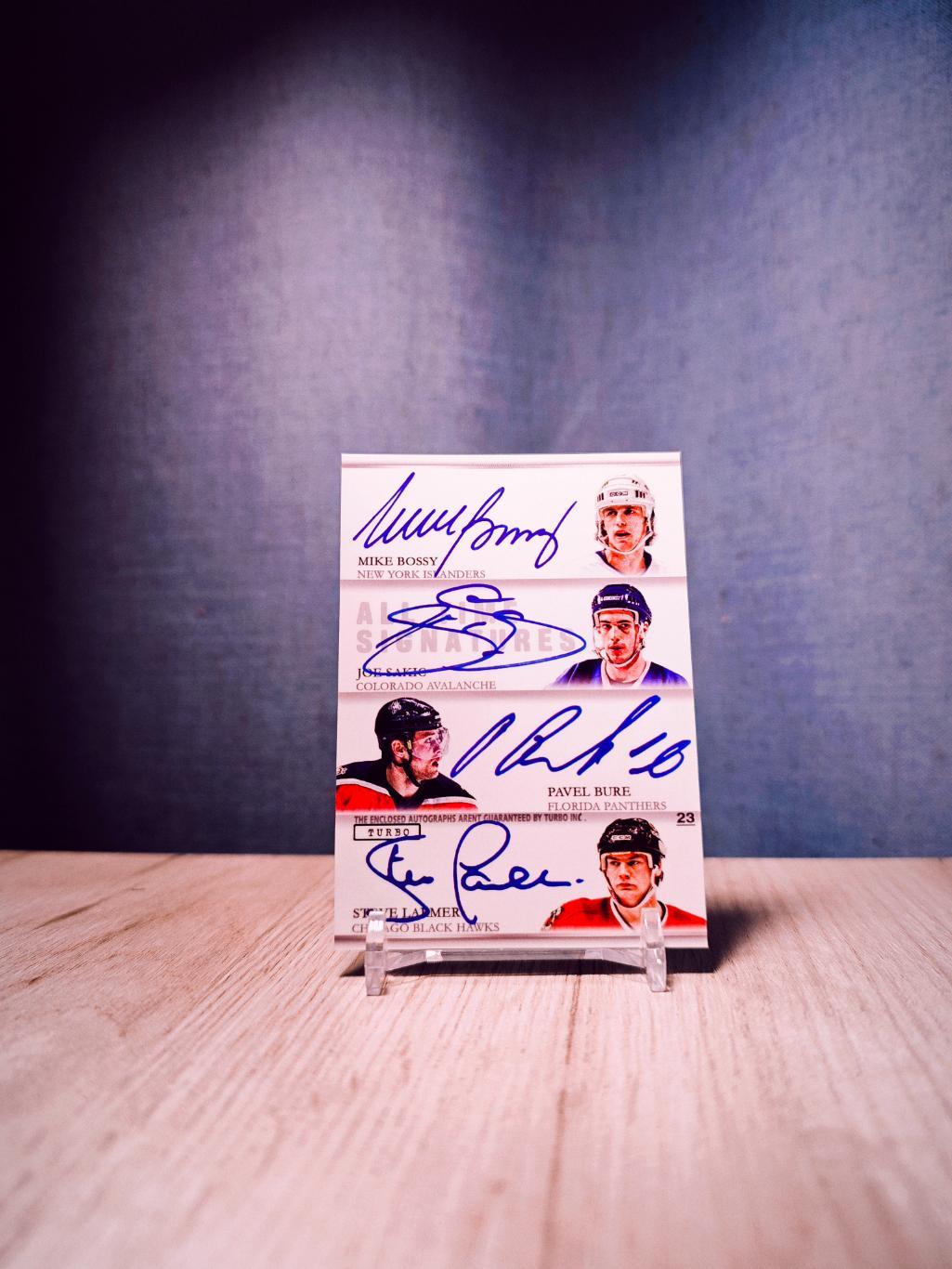 Turbo Flawless Signatures Messier/Mullen/Brodeur/Hextall/Bossy/Sakic/Bure 1