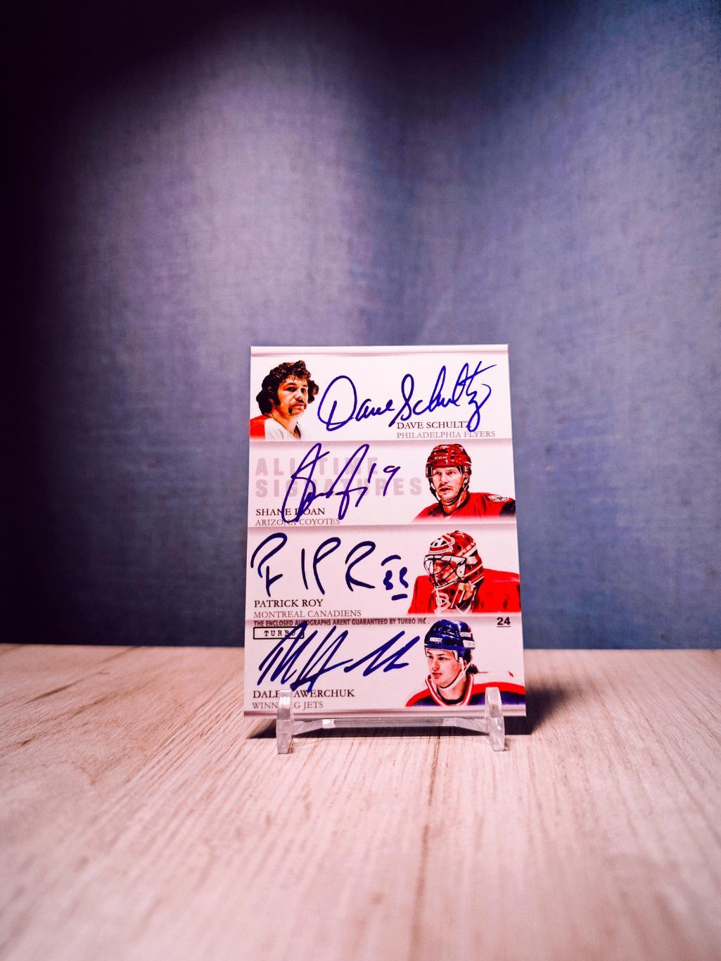 Turbo Flawless Signatures Taylor/Smith/Orr/Leach/Doan/Roy/Hawerchuk 1