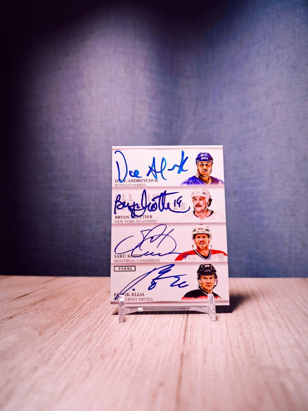 Turbo Flawless Signatures Andreychuk/Trottier/Koivu/Elias/Gainey/Leclair/Lindsay