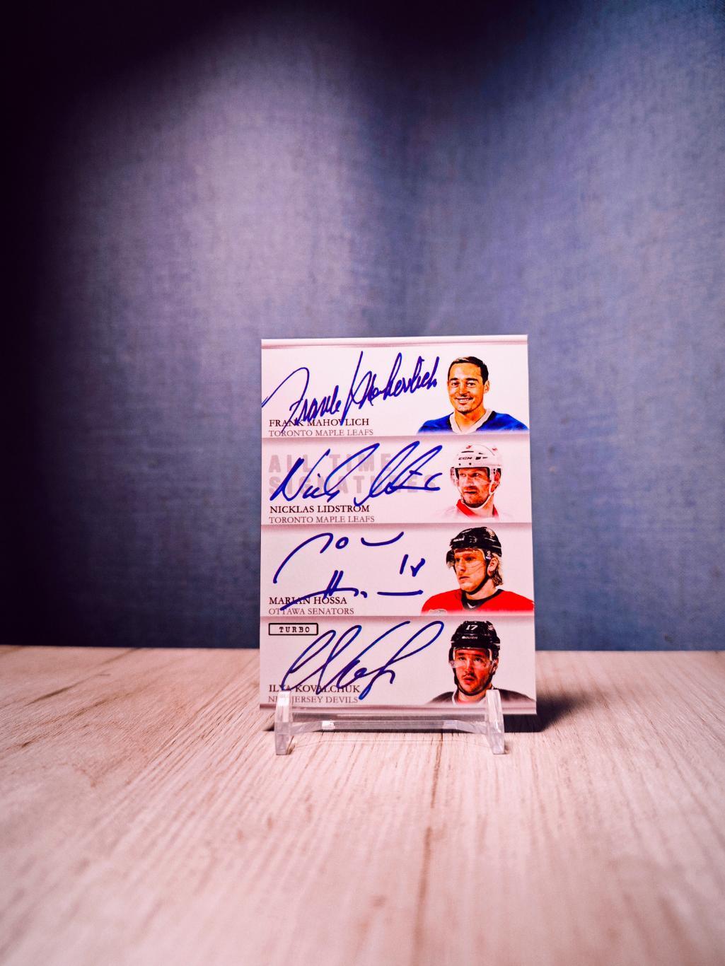 Turbo Flawless Signatures Mahovlich/Lidstrom/Hossa/Kovalchuk/Salming/Lecavalier