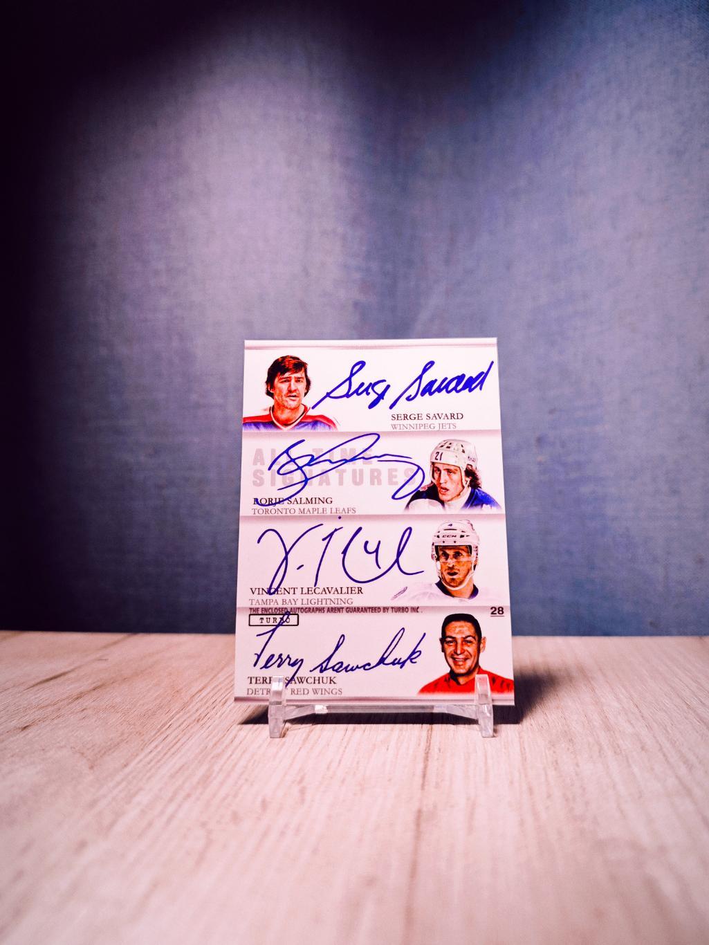 Turbo Flawless Signatures Mahovlich/Lidstrom/Hossa/Kovalchuk/Salming/Lecavalier 1