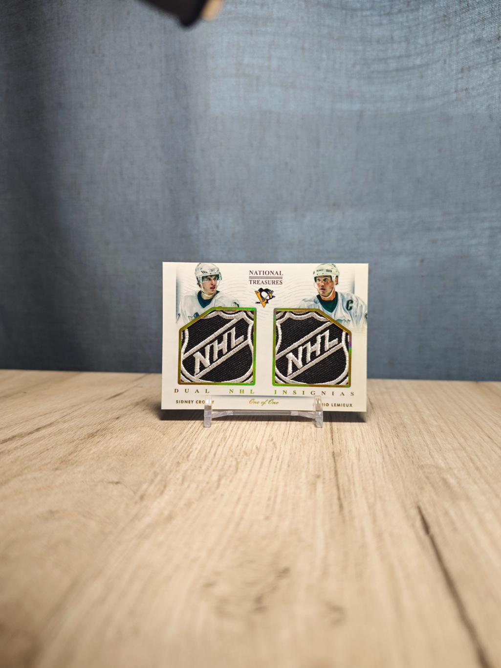 1/1 National Treasures Sidney Crosby/ Mario Lemieux Кросби/Лемье