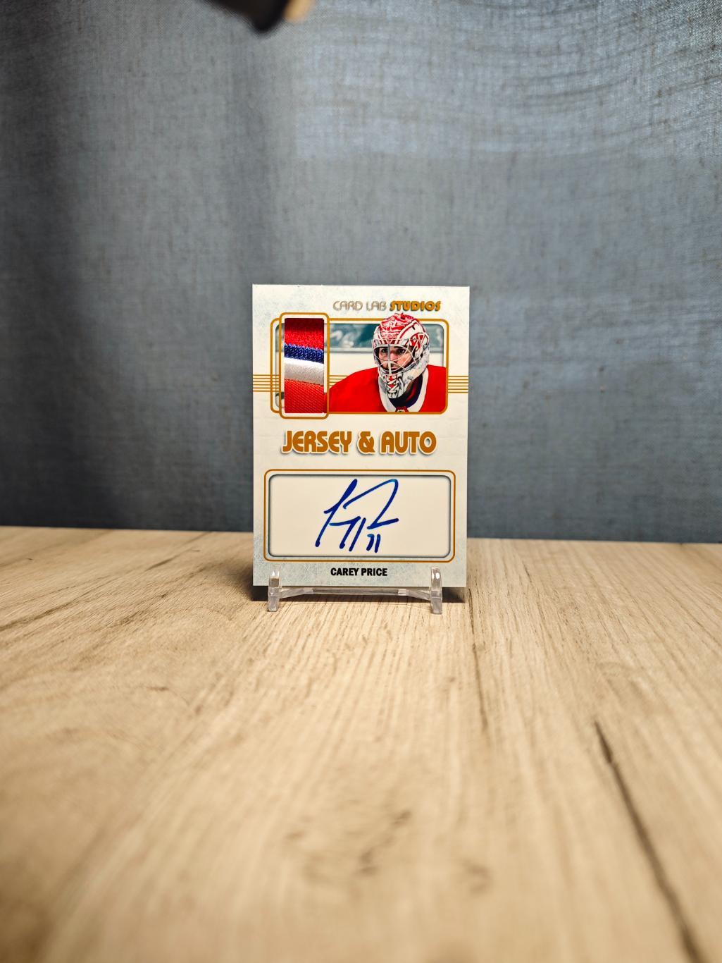 1/1 CLS Jersey and Auto Carey Price Кэри Прайс