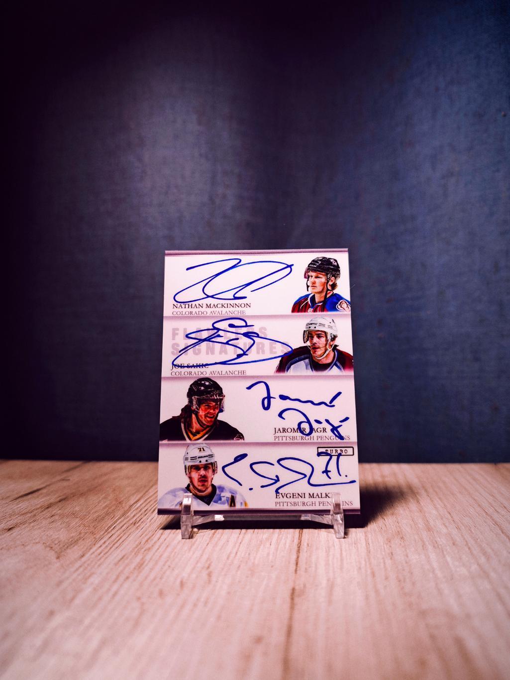 Turbo Flawless Signatures Mackinnon/Sakic/Jagr/Malkin/Nash/Howe