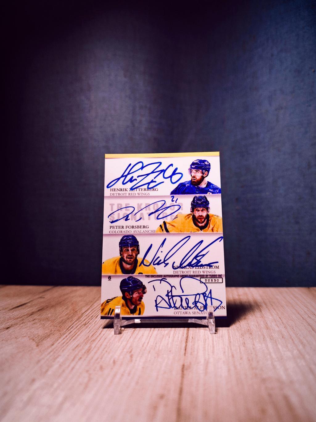 Turbo Flawless Signatures Sundin/Lundqvist/Salming/Sedin/Zetterberg/Forsberg 1