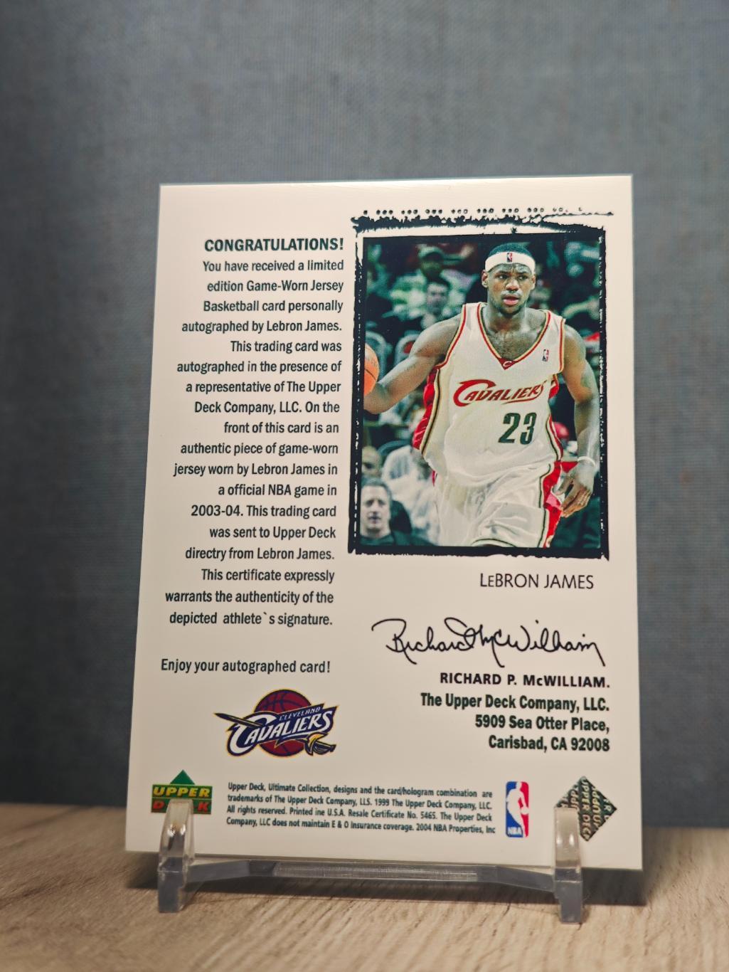 UD Exquisite Rookie Patch Lebron James 1