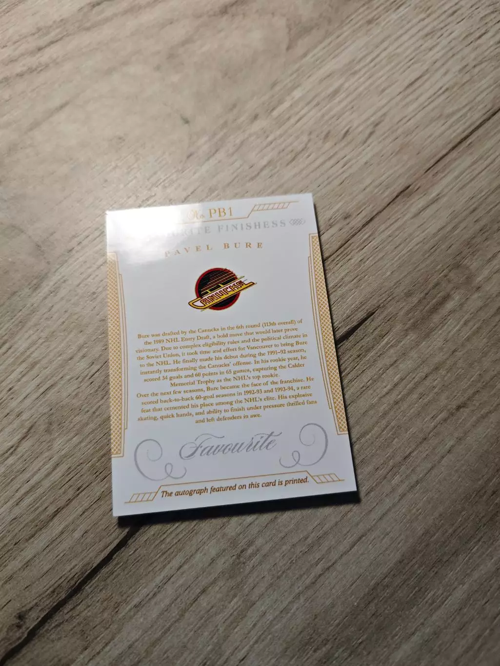 CLS Favourite Finishess Pavel Bure Павел Буре автограф 3