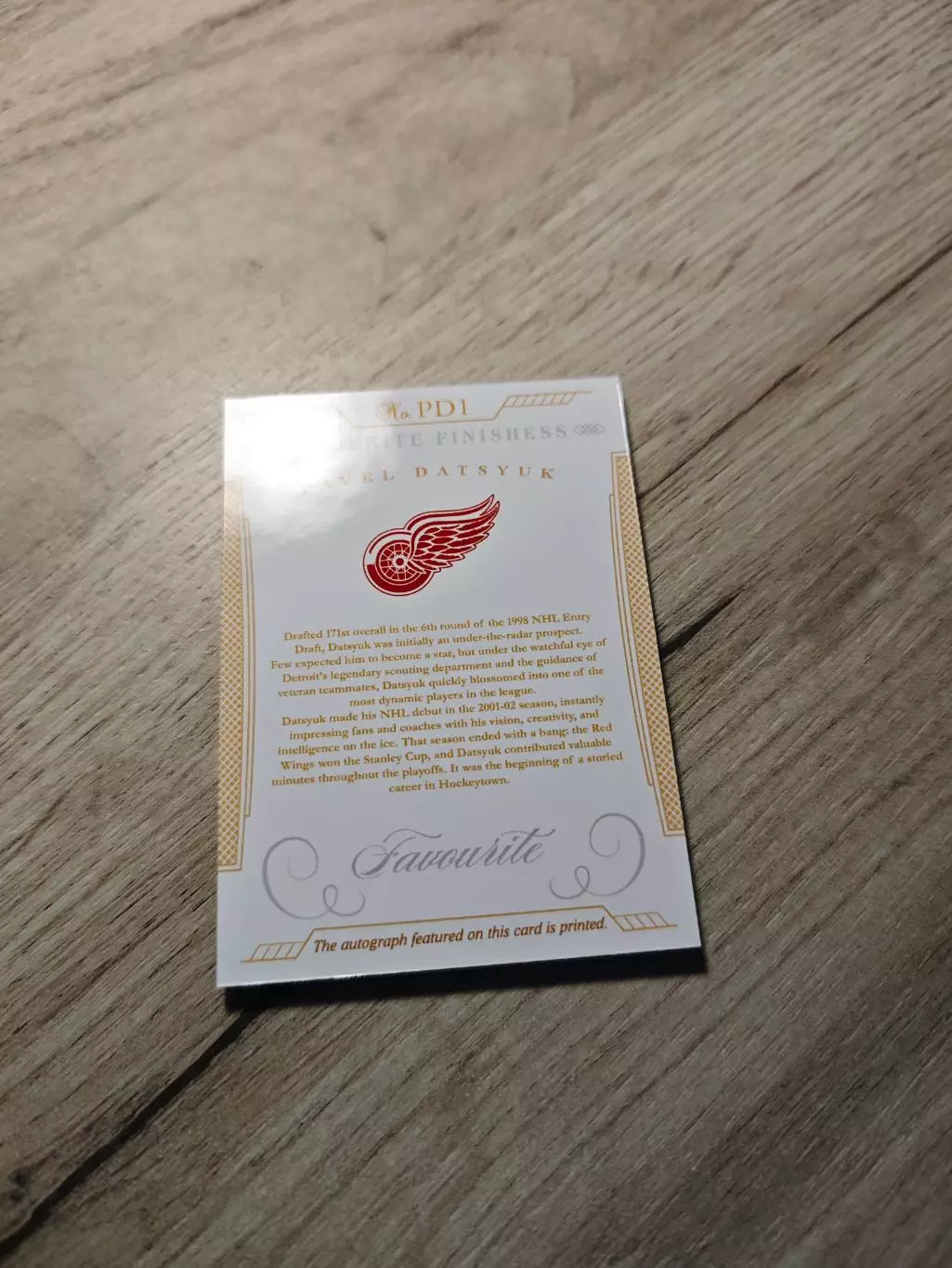 CLS Favourite Finishess Pavel Datsyuk Павел Дацюк автограф 2