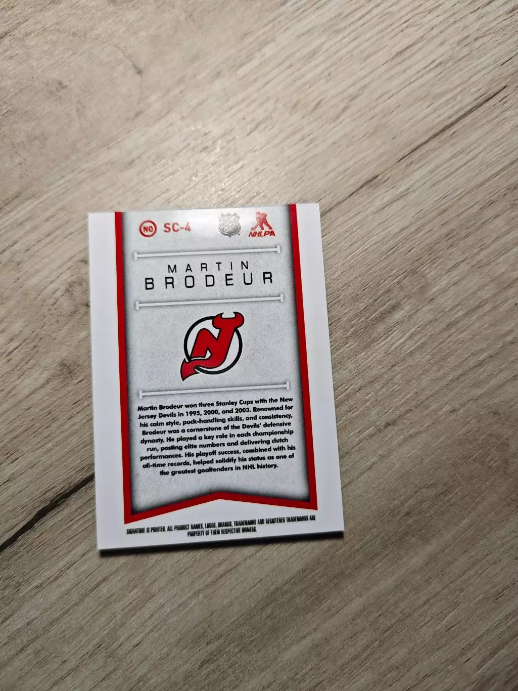 CLS Stanley Cup Series Martin Brodeur автограф 2