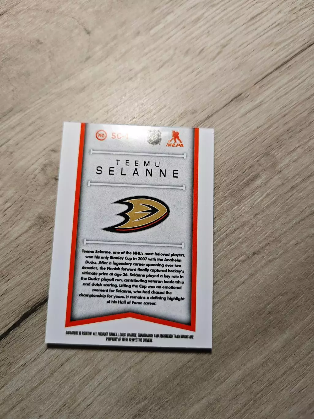 CLS Stanley Cup Series Teemu Selanne автограф 2