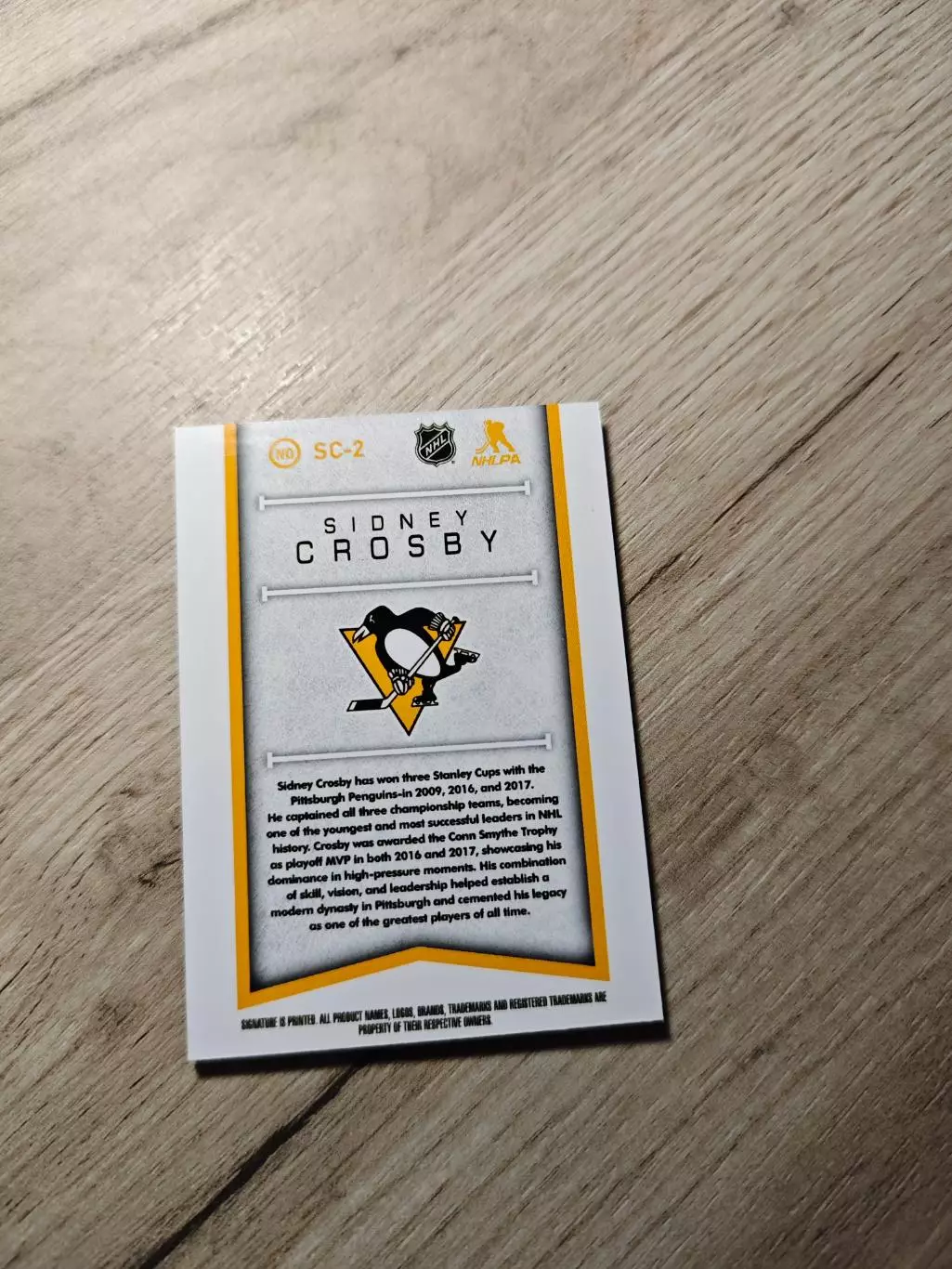 №SC-2 CLS Stanley Cup Series Sidney Crosby автограф 2