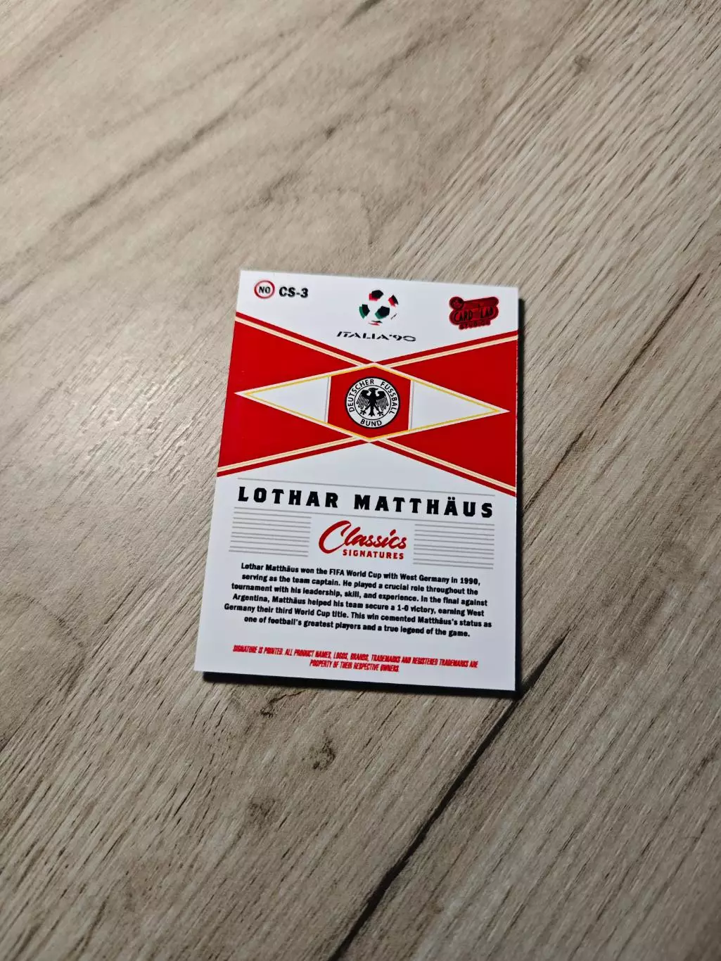 CLS Classics Signatures Lothar Matthaus автограф 2