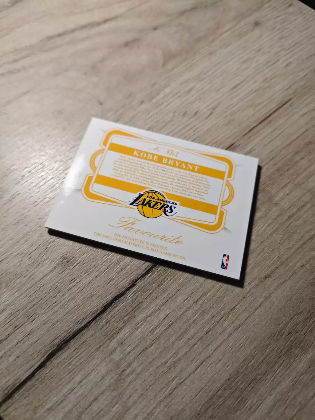 CLS Favourite Kobe Bryant Кобе Брайант патч автограф 4