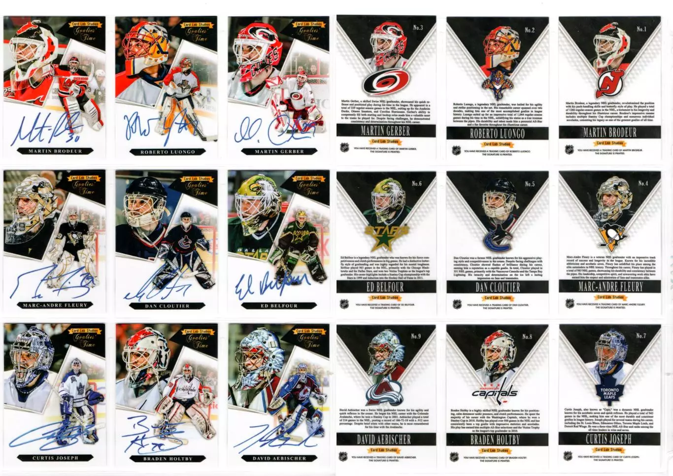 Автографы вратарей набор из 5 случайных карточек 1