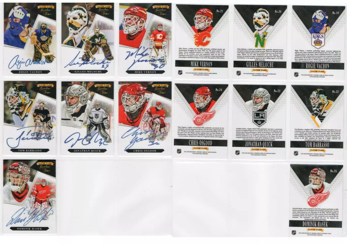 Автографы вратарей набор из 5 случайных карточек 3