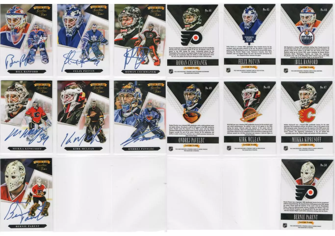 Автографы вратарей набор из 5 случайных карточек 6