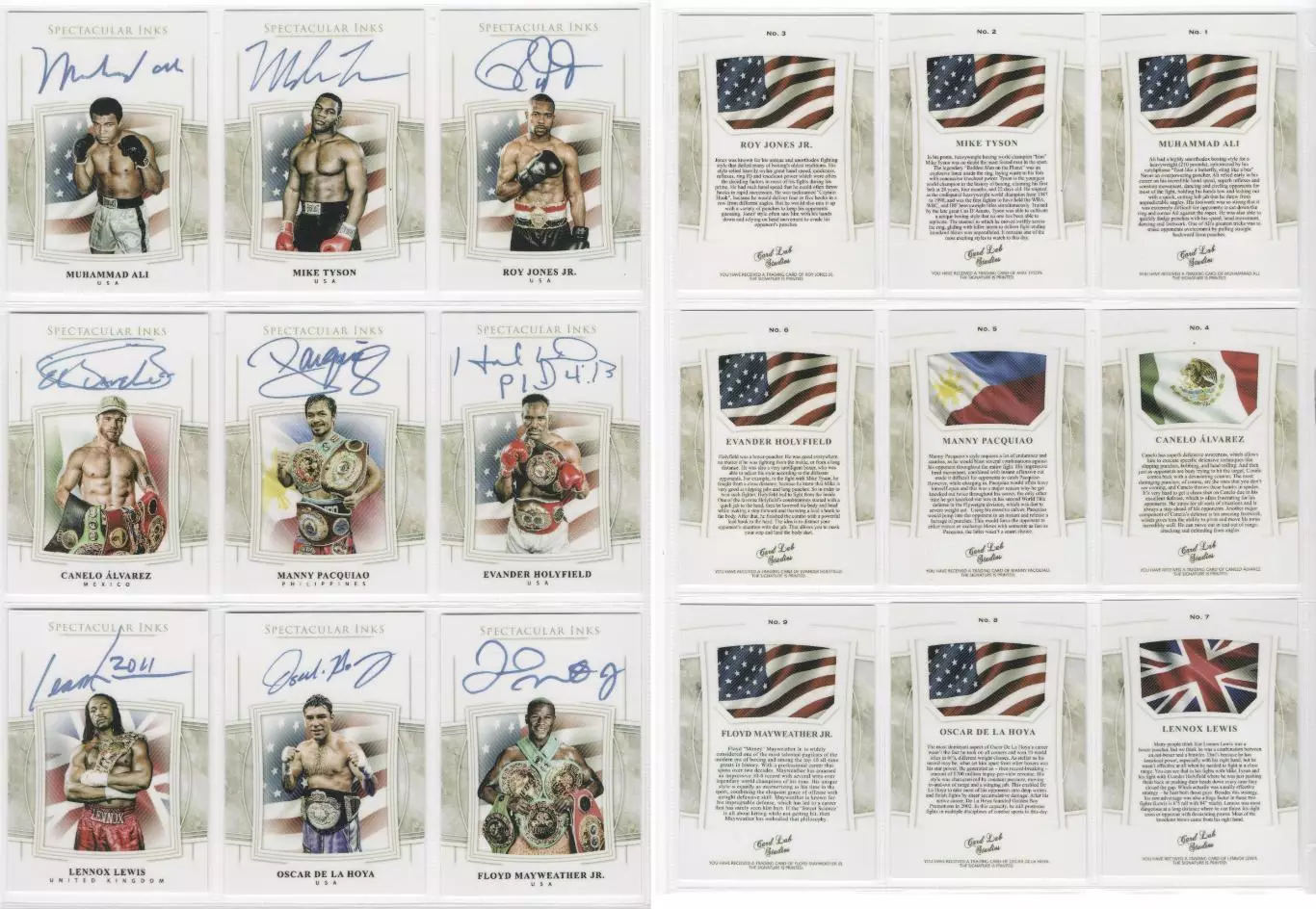 Автографы боксеров и бойцов ММА набор из 5 случайных карточек 1
