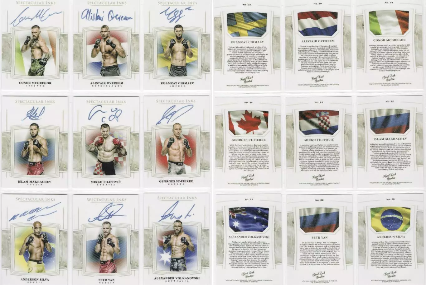 Автографы боксеров и бойцов ММА набор из 5 случайных карточек 3