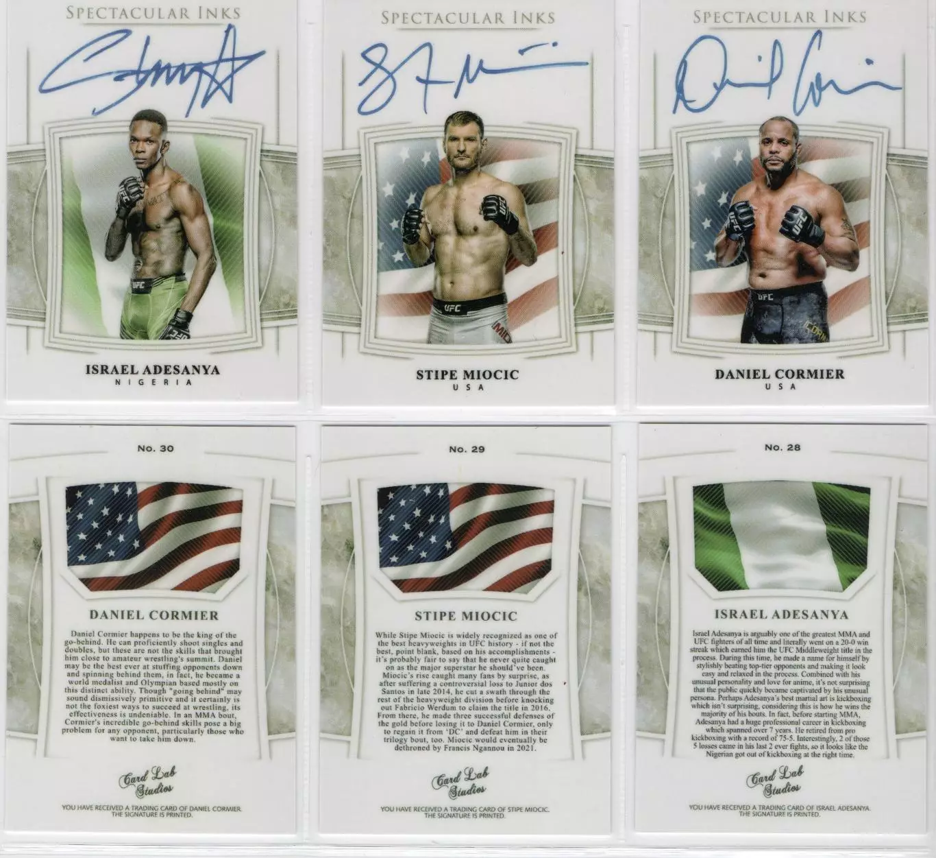 Автографы боксеров и бойцов ММА набор из 5 случайных карточек 4