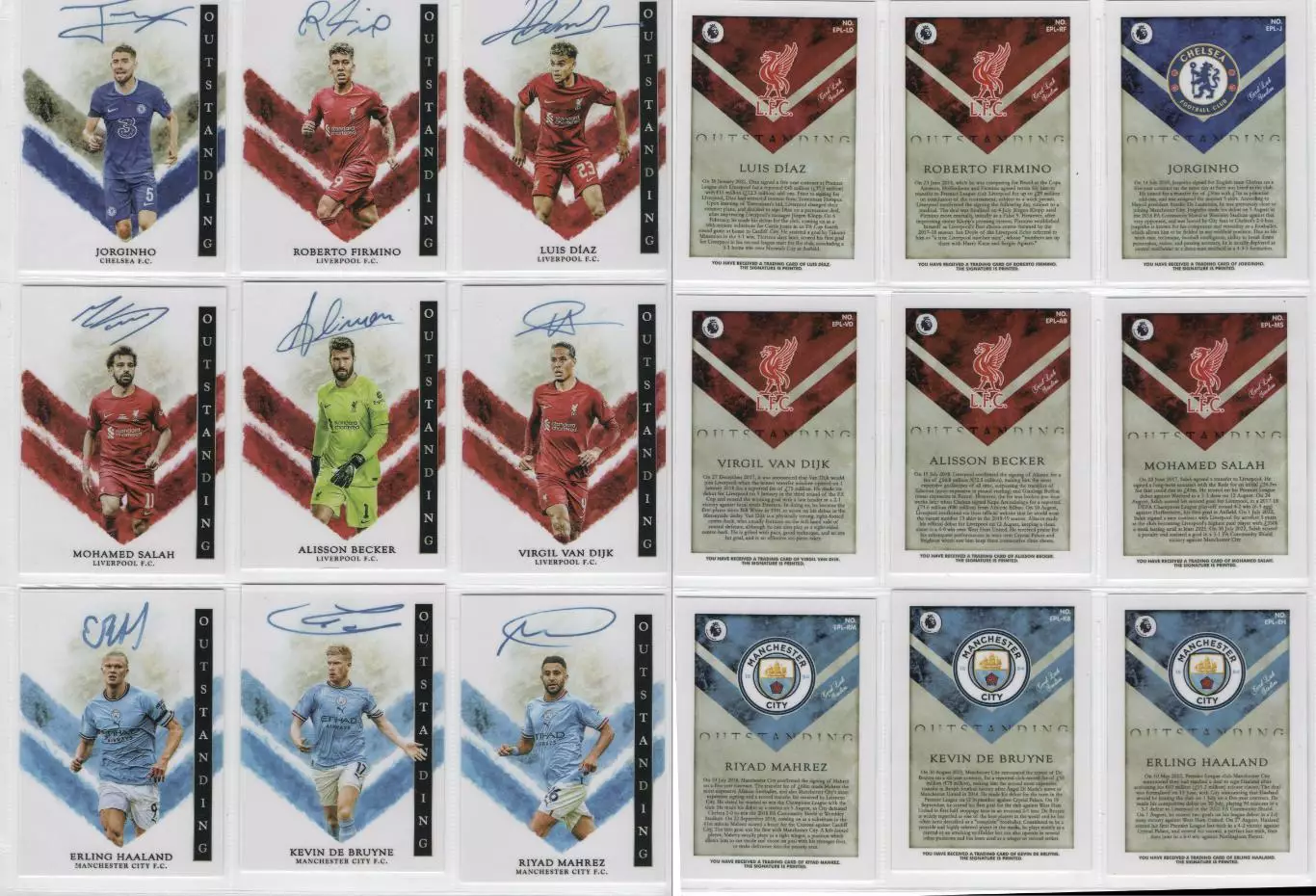 Автографы футболистов набор из 5 случайных карточек 2