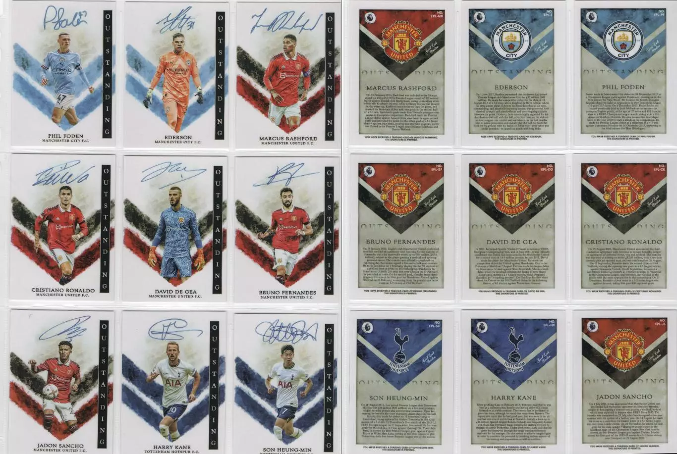 Автографы футболистов набор из 5 случайных карточек 3