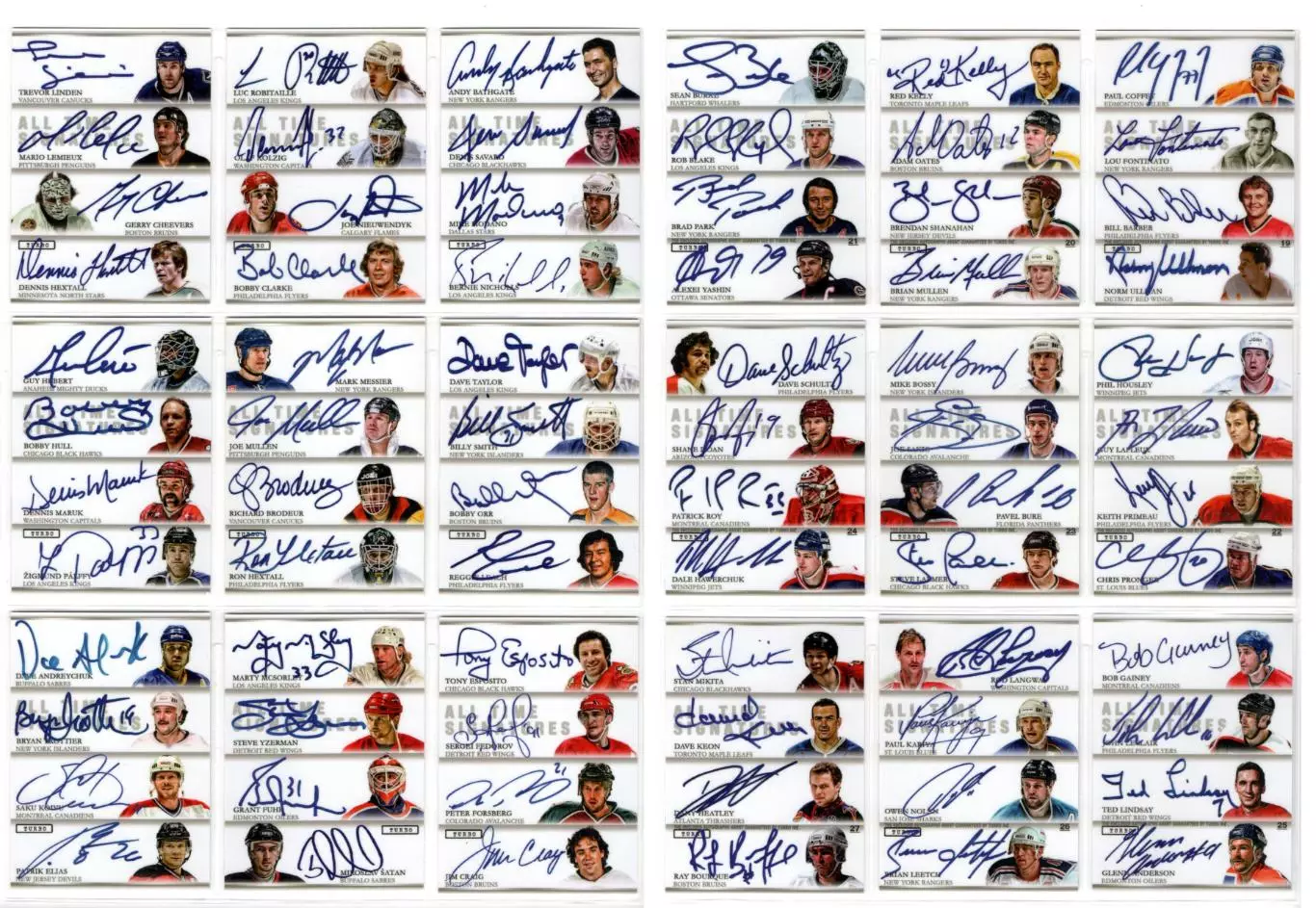 Автографы хоккеистов NHL набор из 5 случайных карточек 3