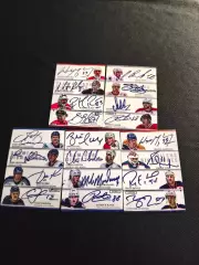 Автографы хоккеистов NHL набор из 5 случайных карточек