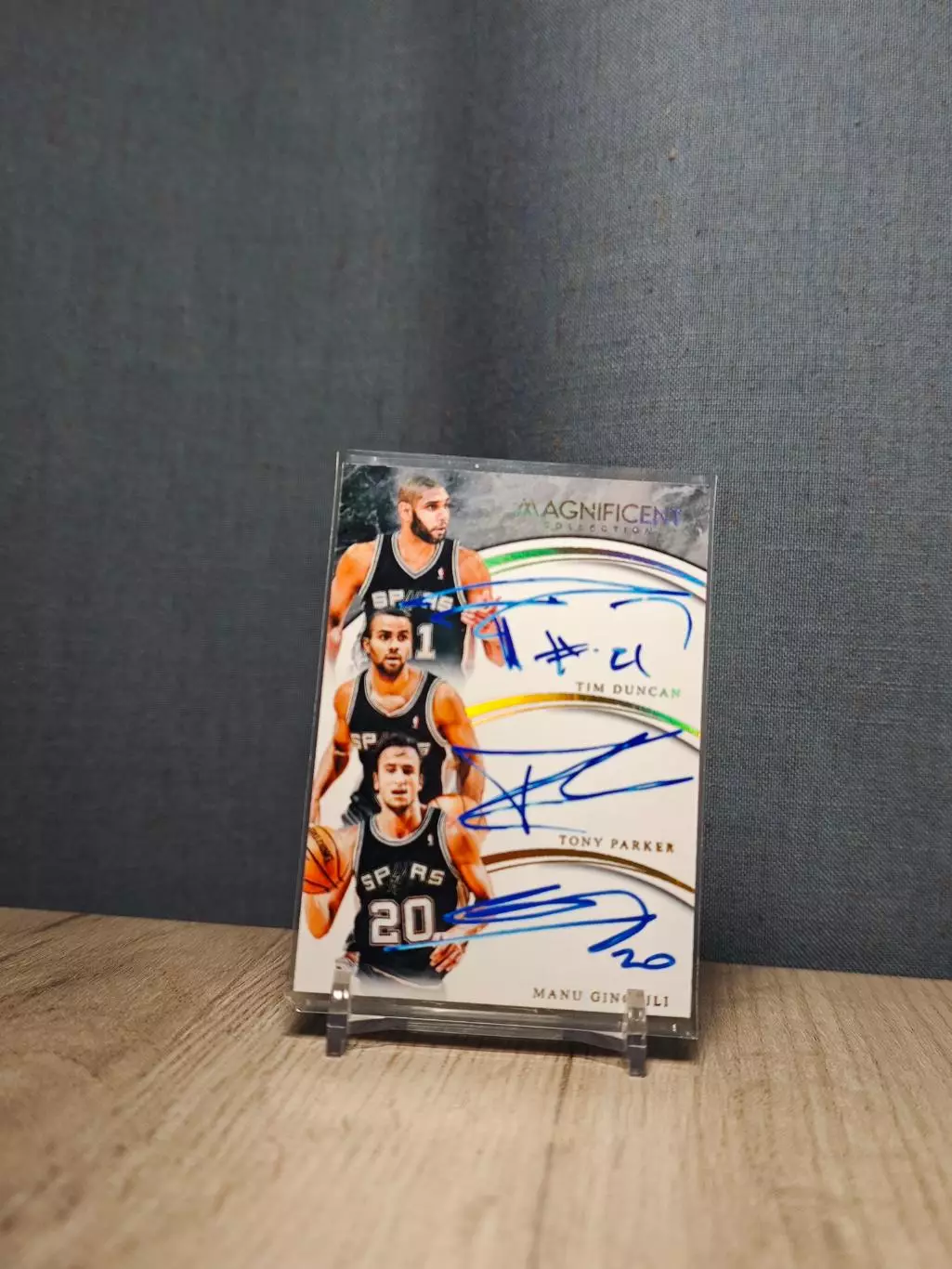 №15 Card Lab Studios Magnificent Tim Duncan	Tony Parker	Manu Ginobili