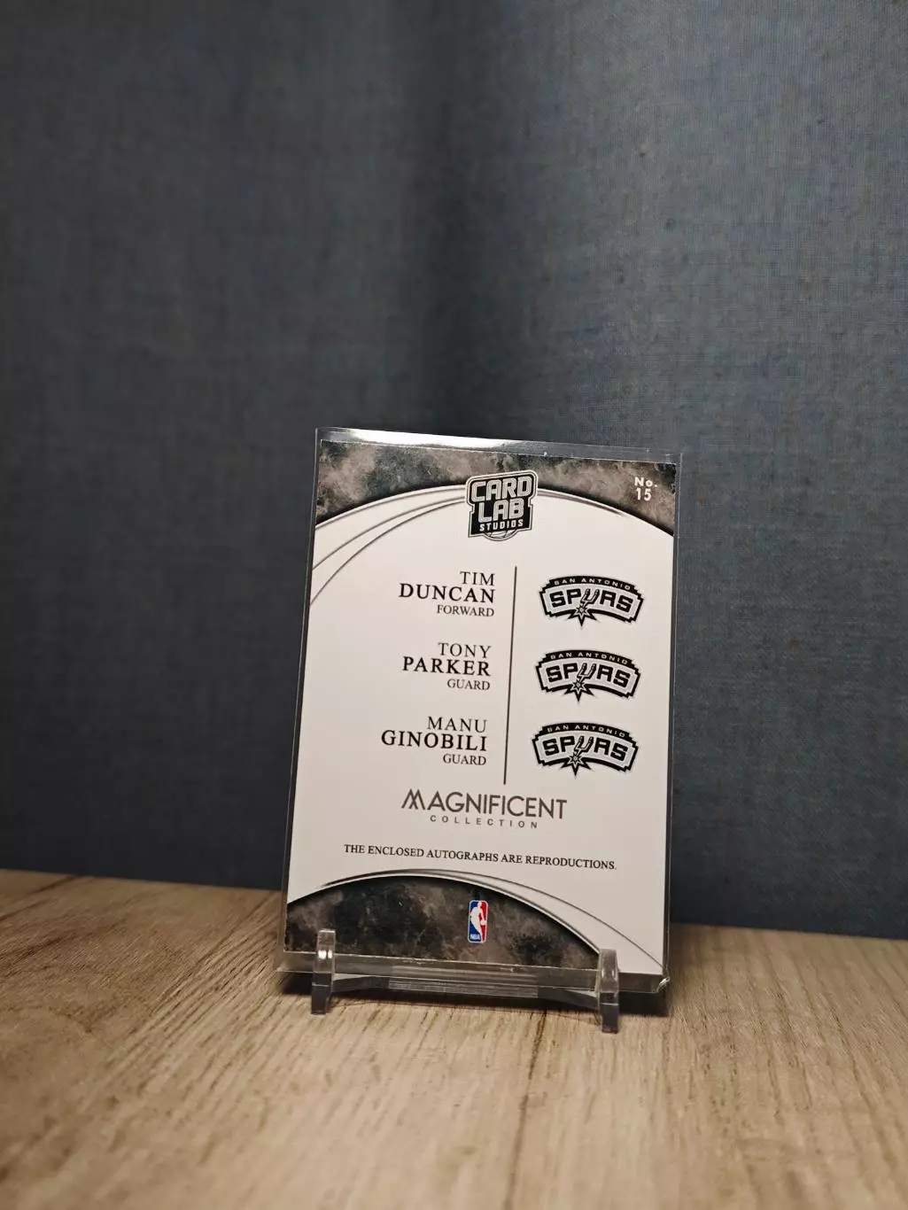 №15 Card Lab Studios Magnificent Tim Duncan	Tony Parker	Manu Ginobili 1