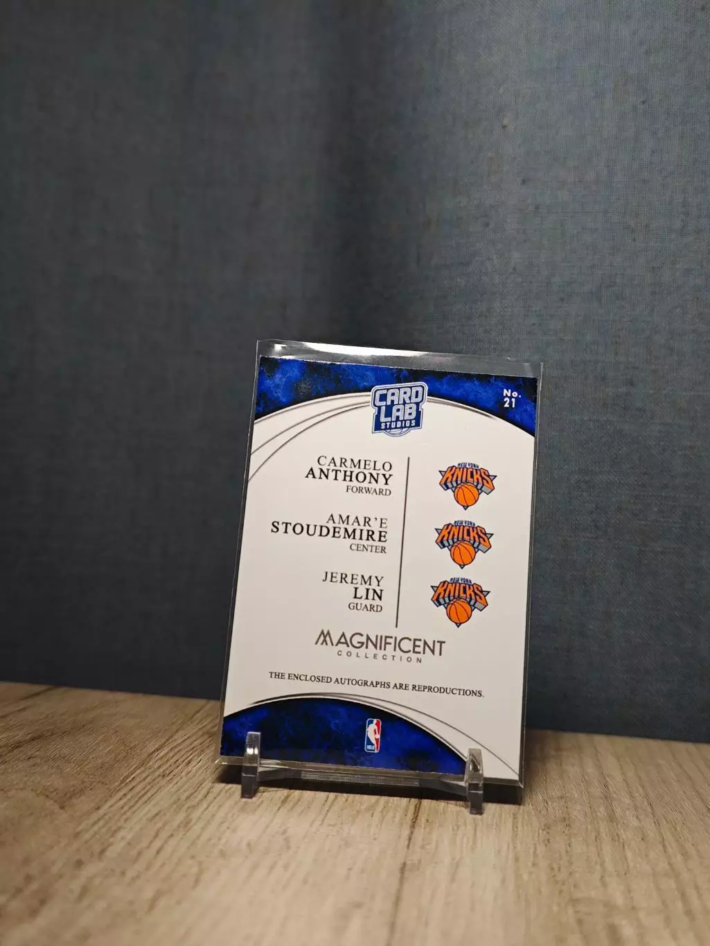 №21 Card Lab Studios Magnificent Carmelo Anthony	Amar’e Stoudemire	Jeremy Lin 1