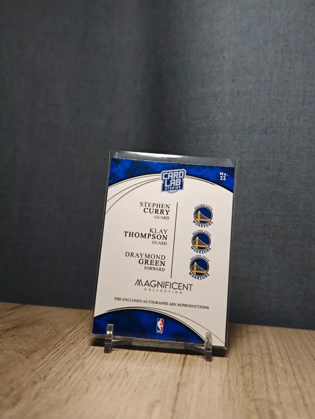 №23 Card Lab Studios Magnificent Stephen Curry	Klay Thompson	Draymond Green 1