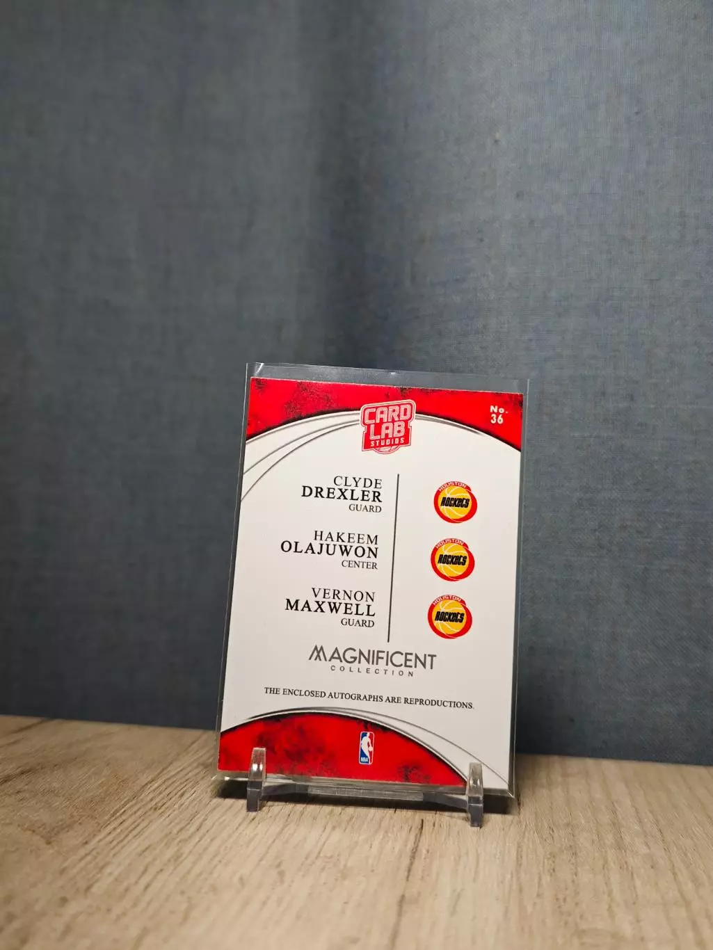 №36 Card Lab Studios Magnificent Clyde Drexler	Hakeem Olajuwon	Vernon Maxwell 1