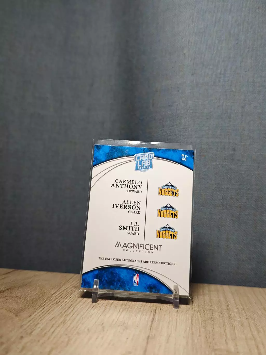 №40 Card Lab Studios Magnificent Carmelo Anthony	Allen Iverson	J.R. Smith 1