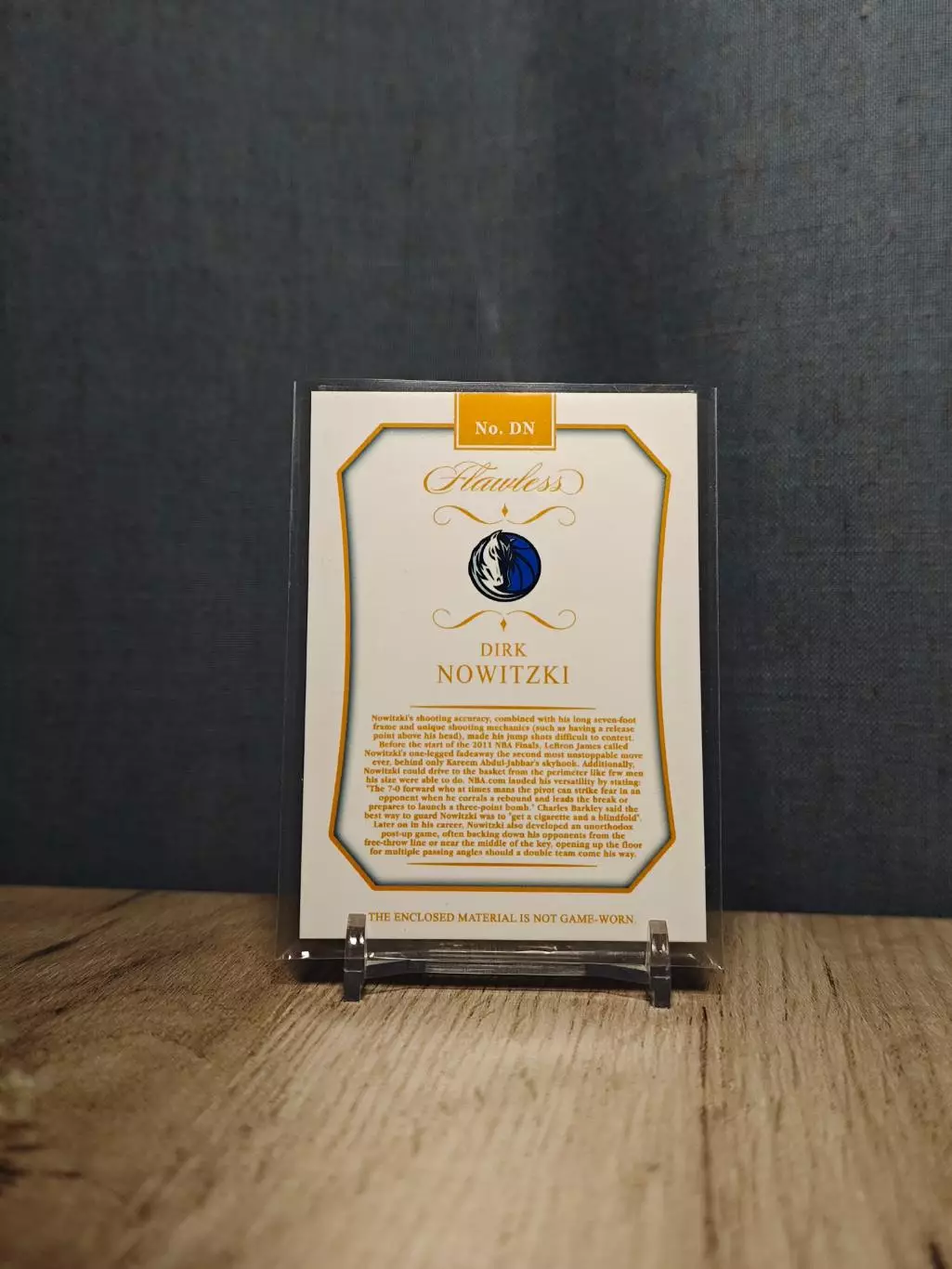 CLS Flawless Nameplate Dirk Nowitzki One Of One N 1