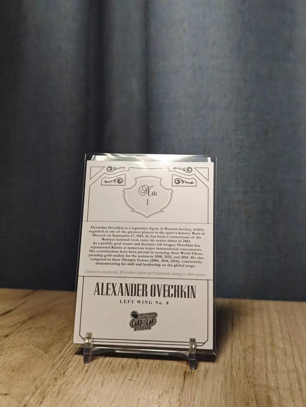 #1 Card Lab Studios Gamewear Glory Alexander Ovechkin 2
