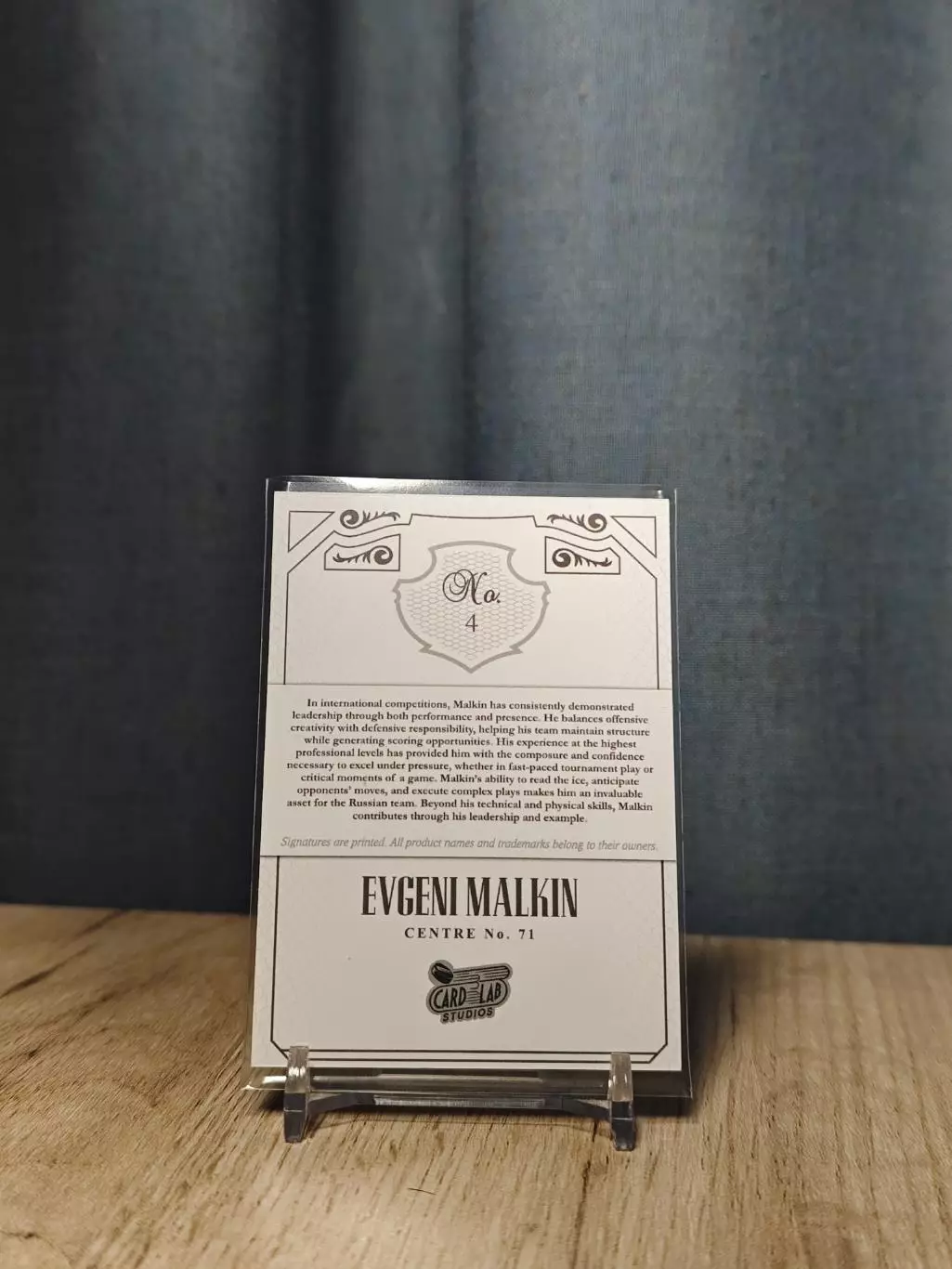 #4 Card Lab Studios Gamewear Glory Evgeni Malkin 2