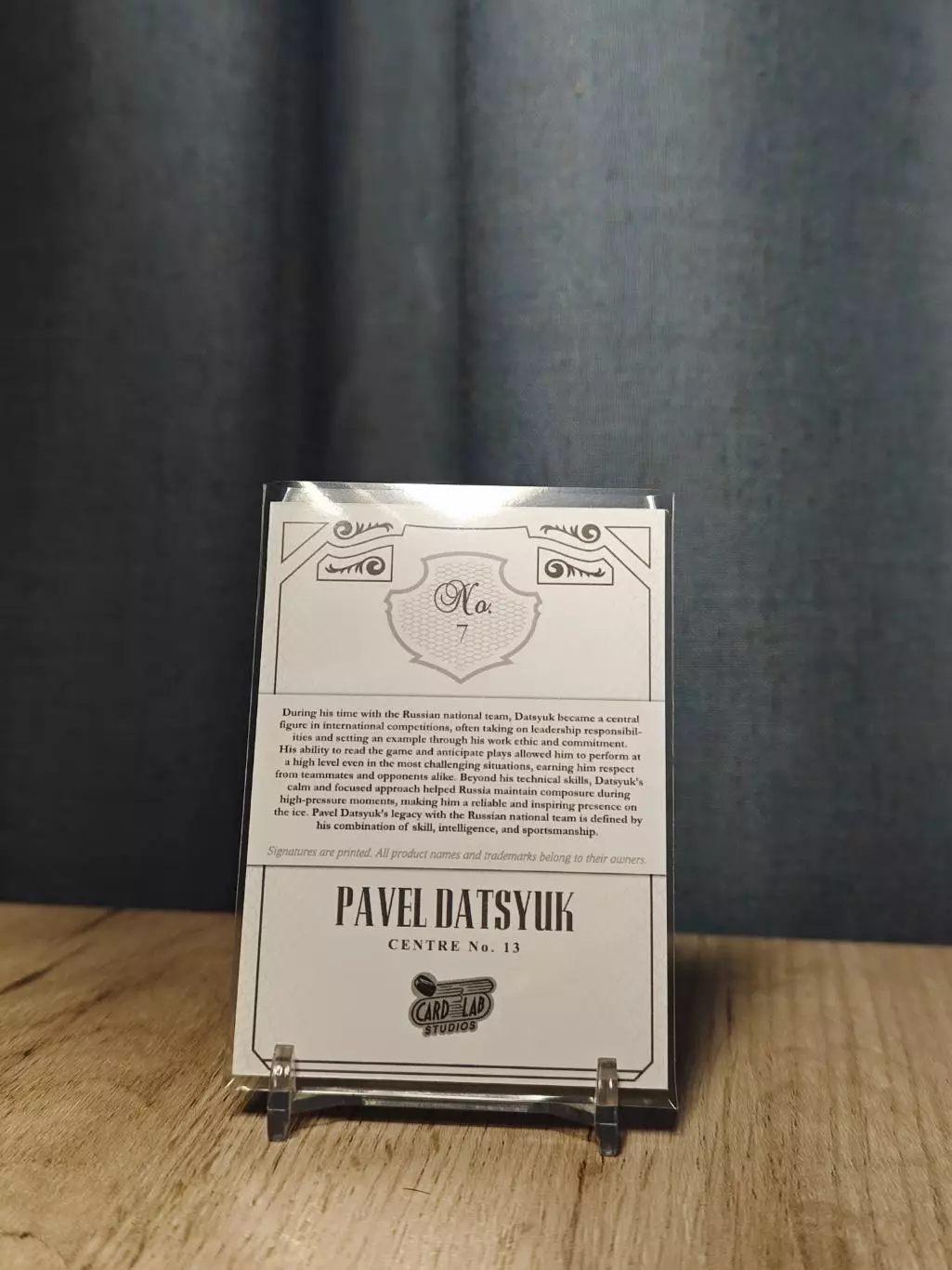 #7 Card Lab Studios Gamewear Glory Pavel Datsyuk 1