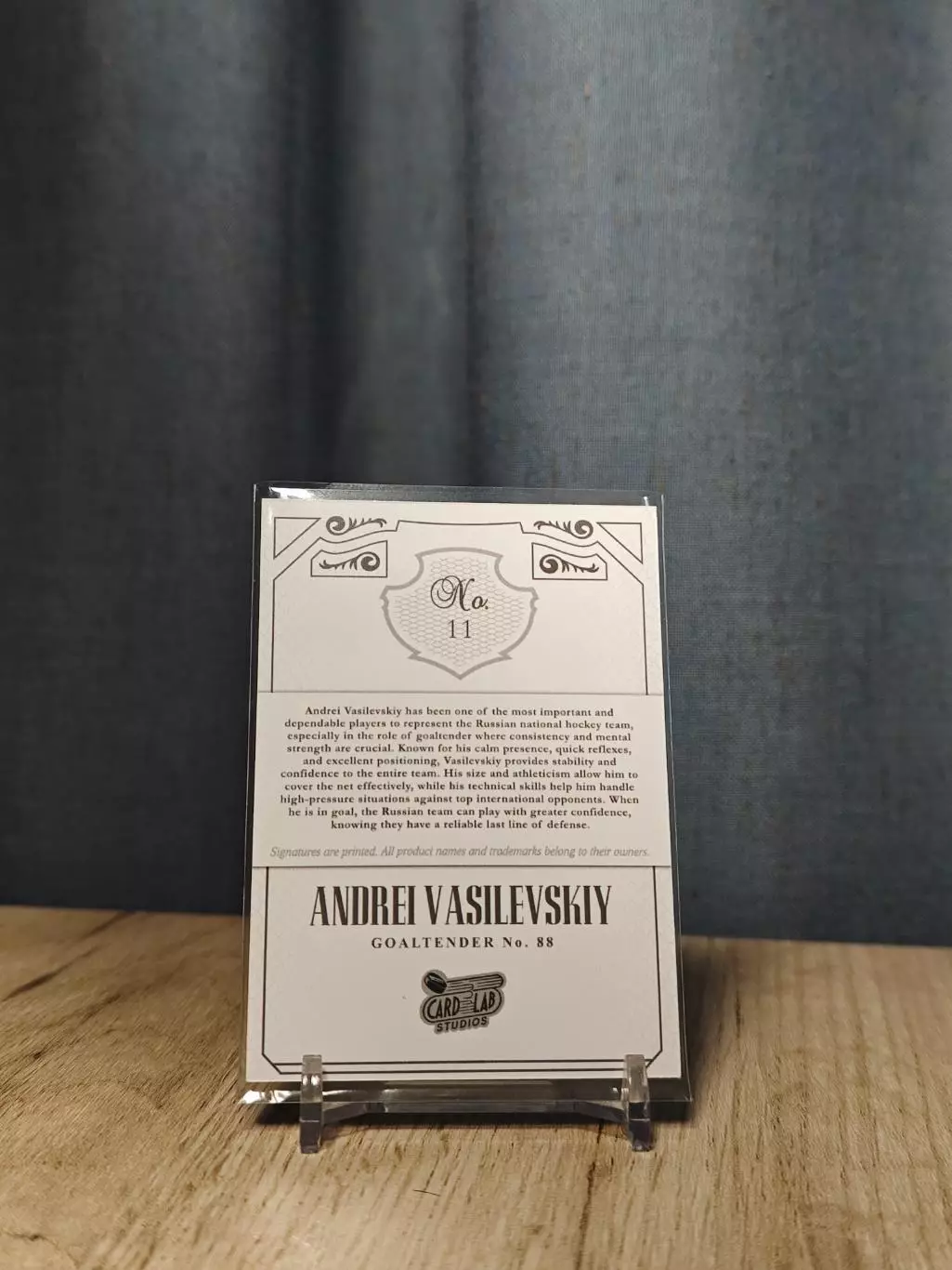 #11 Card Lab Studios Gamewear Glory Andrei Vasilevskiy 1