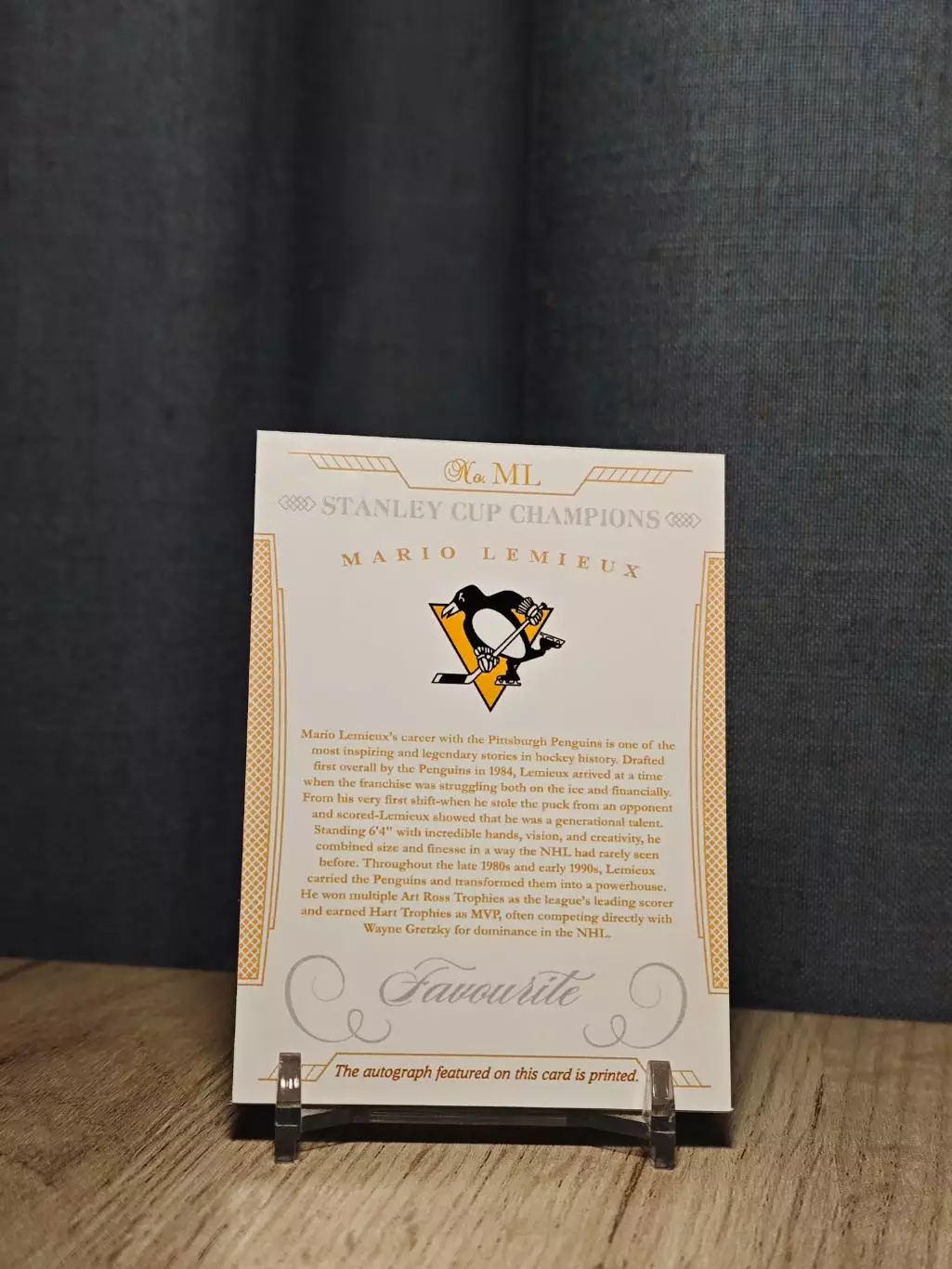 CLS Stanley Cup Champions Mario Lemieux автограф 1