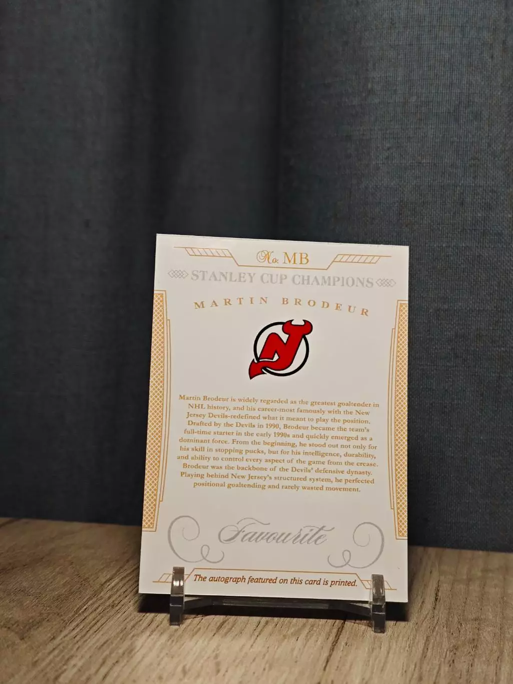 CLS Stanley Cup Champions Martin Brodeur автограф 1