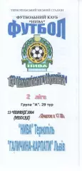 Нива Тернопіль - Галичина-Карпати Львів 13.06.2004