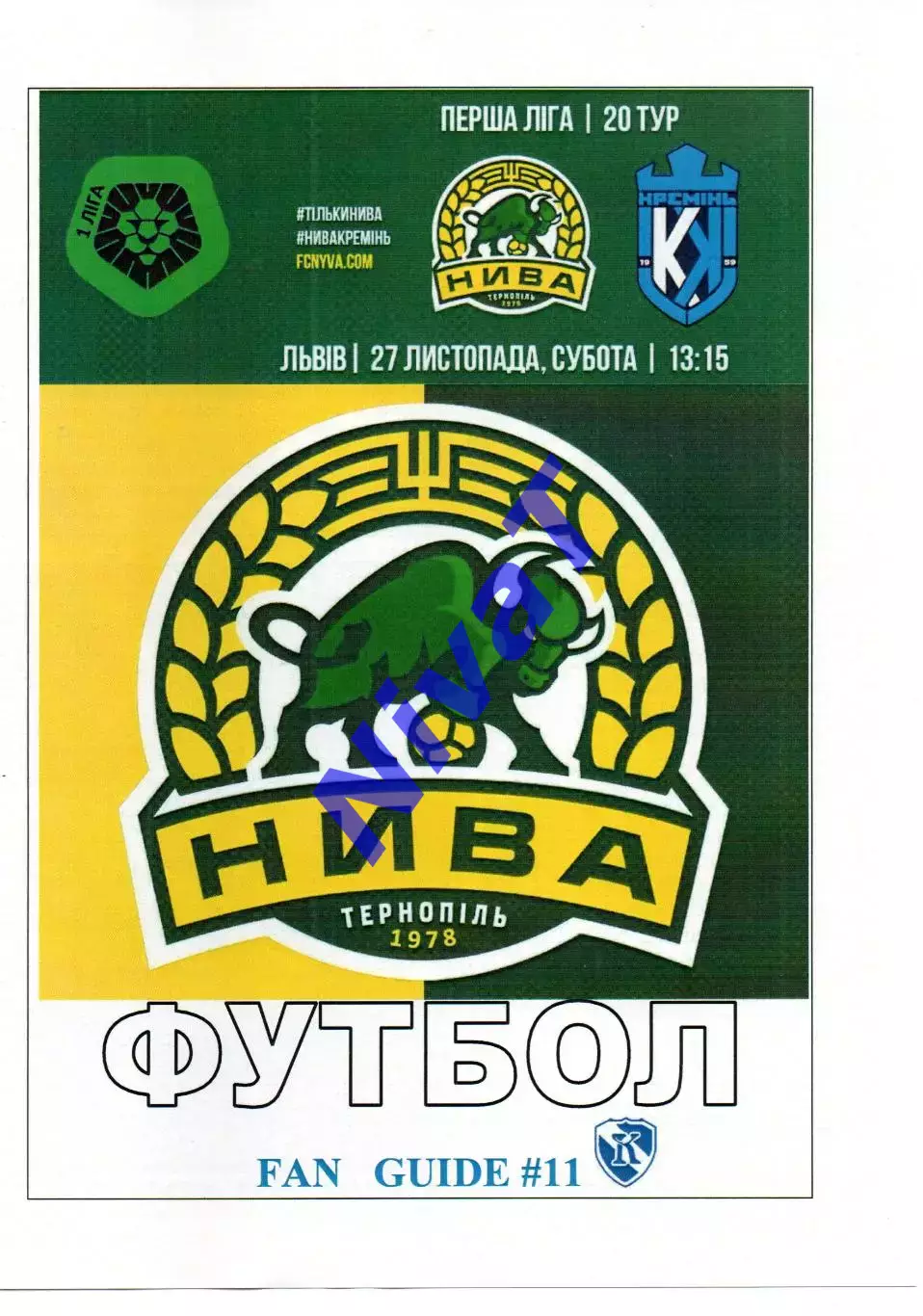 Нива Тернопіль - Кремінь Кременчук 27.11.2021 фан