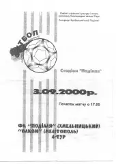 Поділля Хмельницький - Олком Мелітополь 03.09.2000
