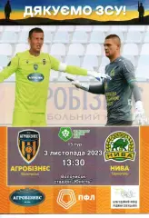 Агробізнес Волочиськ - Нива Тернопіль 03.11.2023