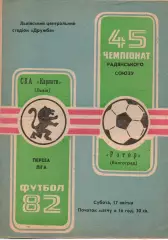 СКА-Карпати Львів - ротор волгоград 17.04.1982