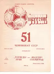 Торпедо Луцьк - Шахтар Павлоград 17.06.1988