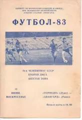 Торпедо Луцьк - Авангард Рівне 12.06.1983