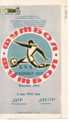 Зоря Ворошиловград - Ністру Кишинів 02.05.1974