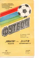 Новатор Маріуполь - Зоря Ворошиловград 16.04.1985